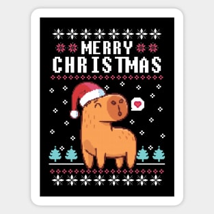 Merry Christmas capybara Sticker